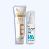 كولاجرا بحمض الهيالورونيك سيروم 30 مل+ كولاجرا صن سكرين بمعامل حمايه +50جل كريم 50 مل - Nabda Egypt